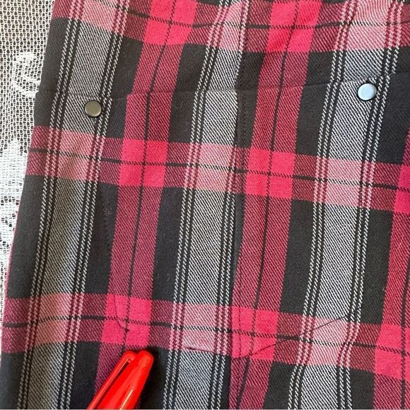 T by Alexander Wang Fitted Stretch Plaid Leggings with Zippers Sz 2 - Picture 14 of 14